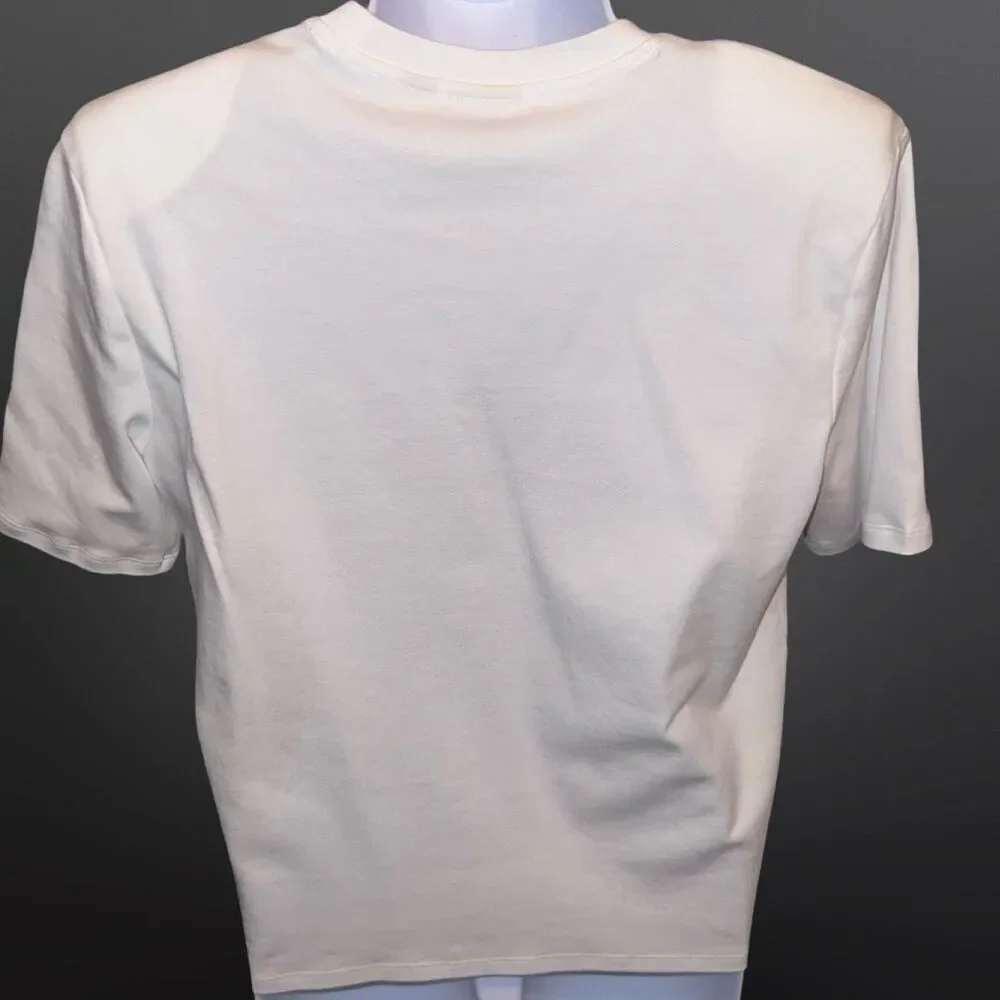 Babaton Shoulder Pad Core Off White Business Causal Tee T Shirt Size 2XS - Picture 4 of 6